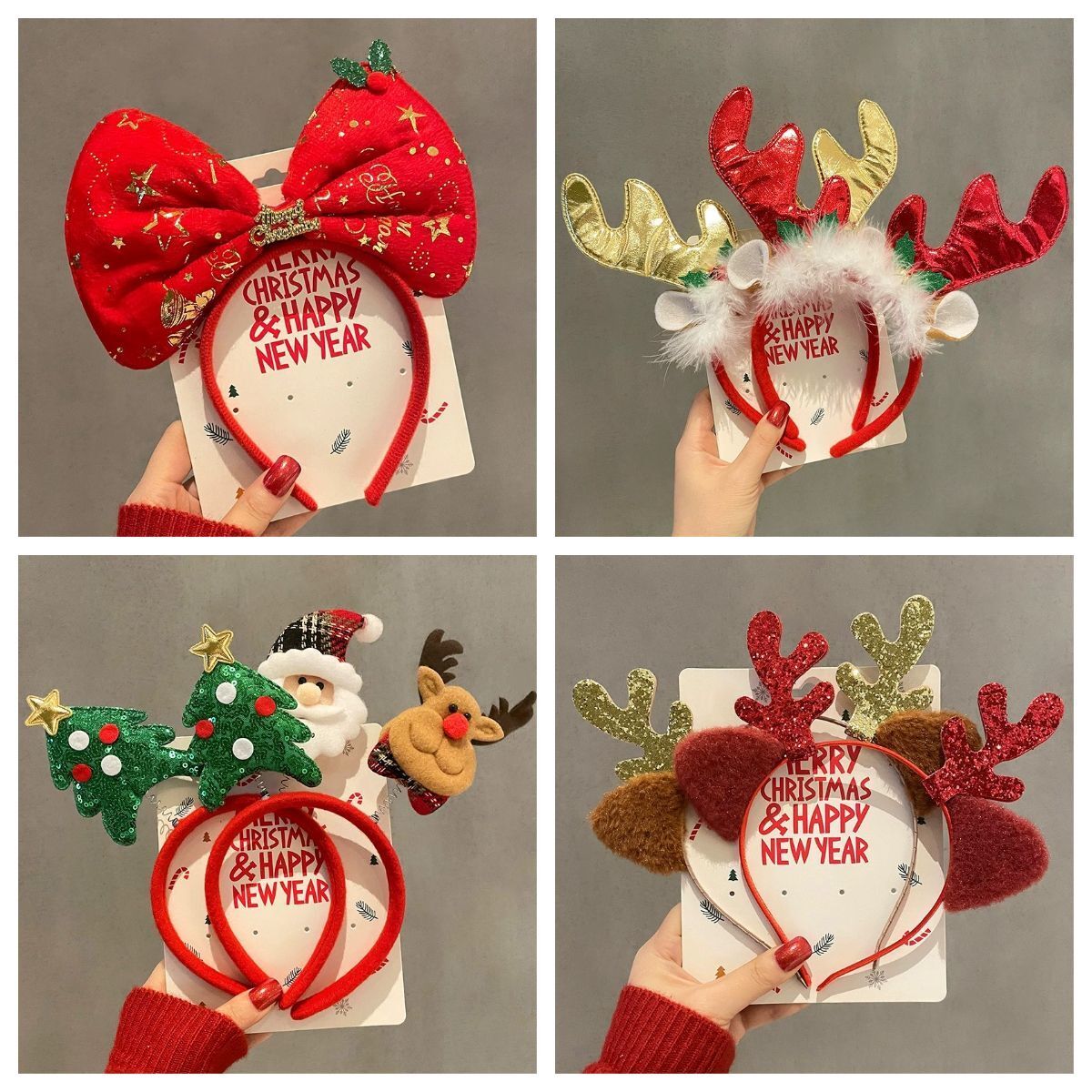 Reindeer Antlers Headband - 1-10 szt. Świąteczne opaski do włosów