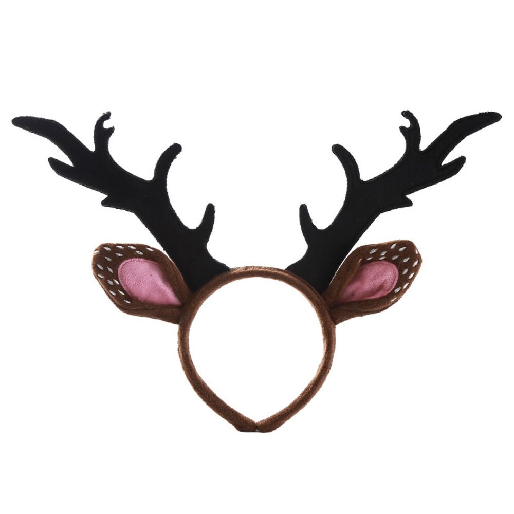 Reindeer Antlers Headband - Modna błyszcząca świąteczna opaska na głowę