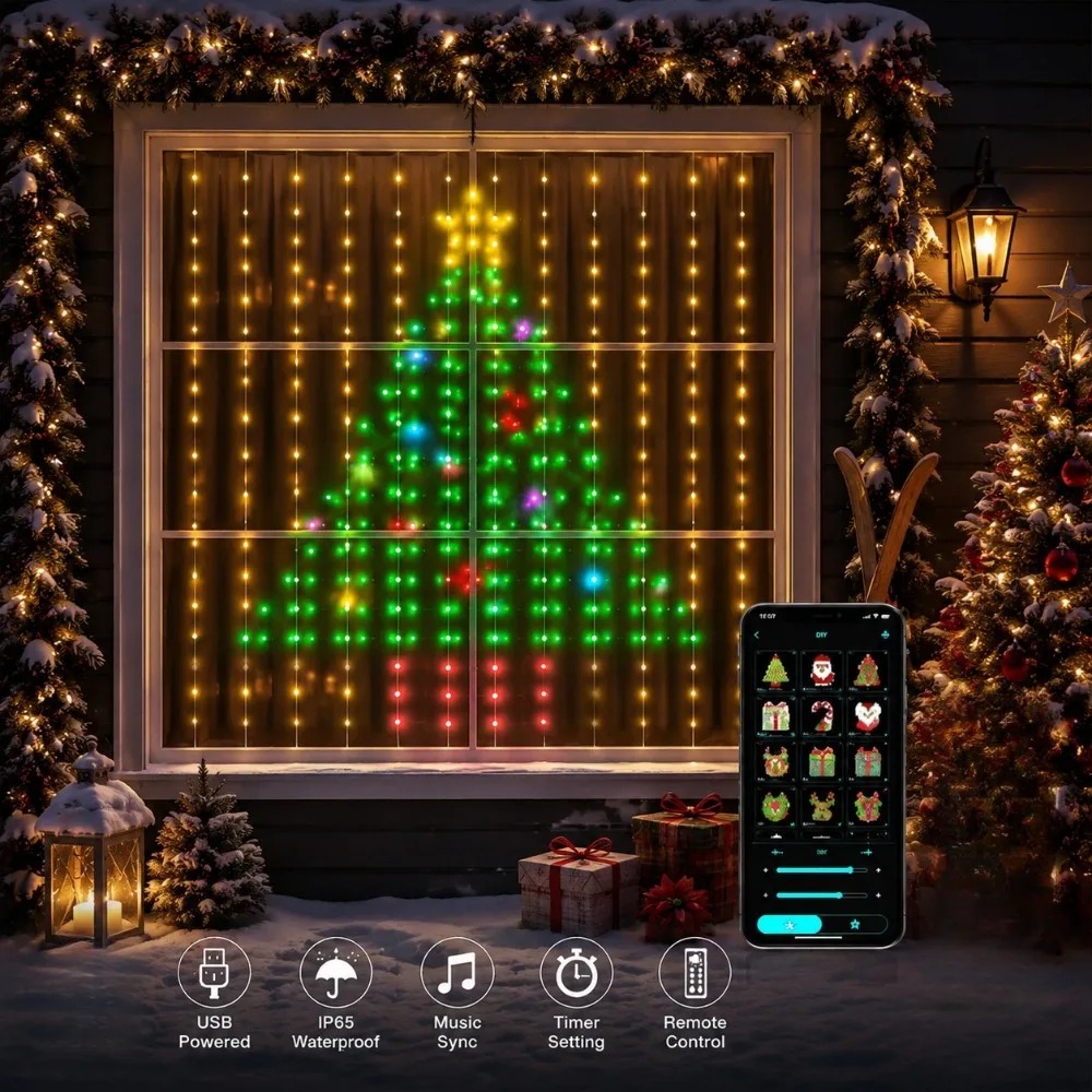 Zewnętrzne LED-owe zasłony świ – Christmas Lights Outdoor recenzja i cena