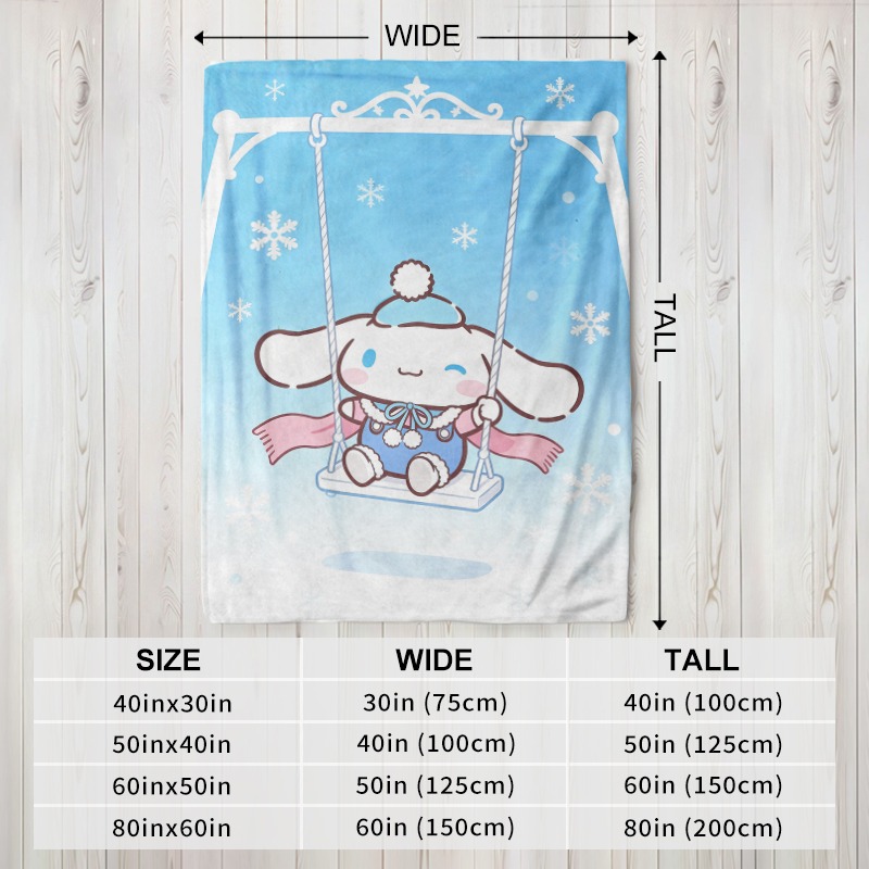 Koc Sanrio Cinnamoroll Winter  – Christmas Throw Blanket recenzja i cena