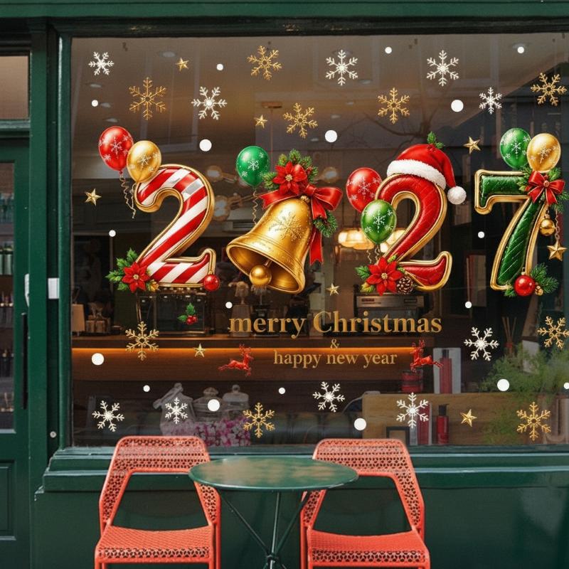 Naklejki na szybę na Nowy Rok  – Snowflake Window Decal recenzja i cena